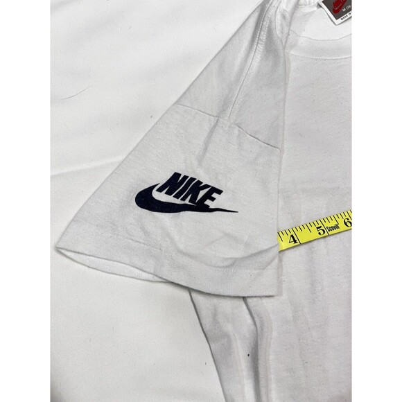 90s Nike X Navy White Single Stitch Graphic T Shirt Sz M - Picture 5 of 10